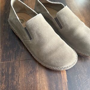 Birkenstock Tan Suede Slip-On Shoes